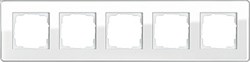 Рамка 5-пост, Gira Esprit Glass C Белое стекло 0215512 - фото 5894