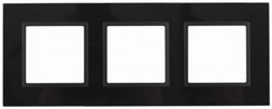 3 постовая рамка черная ЭРА Элеганс 14-5103-05 - фото 62310