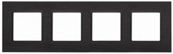 4 постовая рамка черная ЭРА Элеганс 14-5204-05 - фото 62366