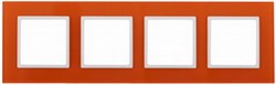 4 постовая рамка оранжевая ЭРА Элеганс 14-5104-22 - фото 62400