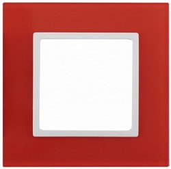 1 постовая рамка красная ЭРА Элеганс 14-5101-23 - фото 62402
