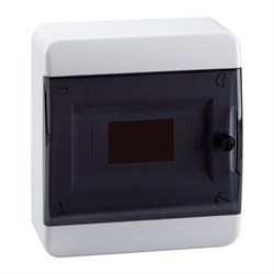 Корпус пластиковый Навесной OptiBox P-BNK-2-08-IP41 Прозрачная черная дверь - фото 62541