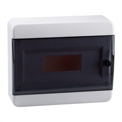 Корпус пластиковый Навесной OptiBox P-BNK-2-12-IP41 Прозрачная черная дверь - фото 62545