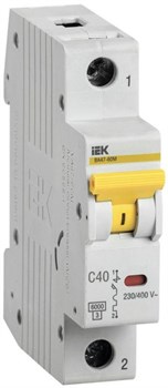 Автоматический выключатель IEK ВА47-60M 40А 1п MVA31-1-040-C, C, 6кА - фото 62975