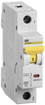 Автоматический выключатель IEK ВА47-60M 63А 1п MVA31-1-063-C, 6кА, C - фото 62992