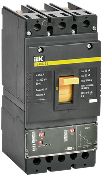 Автоматический выключатель IEK ВА88-35 3П 250А SVA31-3-0250, 35кА, с электронным расцепителем MP 211 - фото 63041