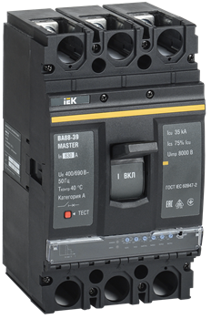 Автоматический выключатель IEK ВА88-39 3П 630А SVA71-3-0630-02, 35кА, с электронным расцепителем - фото 63353
