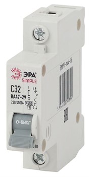 Автоматический выключатель ЭРА ВА 47-29 SIMPLE 32А 1п Б0039223, C, 4.5кА - фото 63409