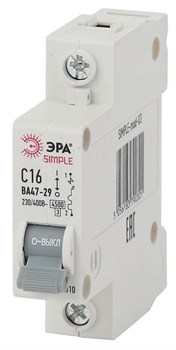Автоматический выключатель ЭРА ВА 47-29 SIMPLE 16А 1п Б0039220, C, 4.5кА - фото 63412