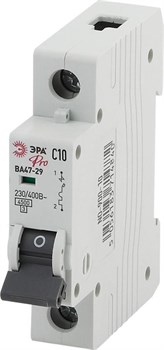 Автоматический выключатель ЭРА ВА47-29 Pro 10А 1п Б0031745, C, 4.5кА - фото 63430