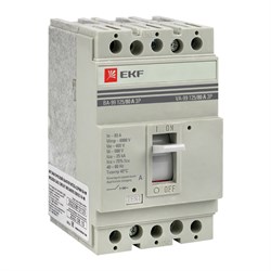 Автоматический выключатель EKF PROxima 3П 80А mccb99-125-80, 25кА - фото 64155