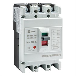 Автоматический выключатель EKF ВА-99МL Basic 3П 160А mccb99-100-160mi, 18кА - фото 64168