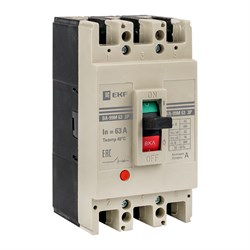 Автоматический выключатель EKF ВА-99М PROxima 3П 63/63А mccb99-63-63m, 25кА - фото 64520