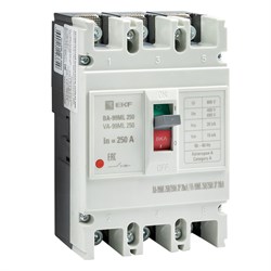 Автоматический выключатель EKF ВА-99МL Basic 3П 250/250А mccb99-250-250mi, 20кА - фото 64581