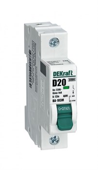 Автоматический выключатель DEKraft ВА-103M 63А 1п 12544DEK, 6кА, C, без теплозащиты - фото 65243
