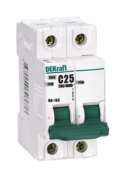 Автоматический выключатель DEKraft ВА-103 40А 2п 12229DEK, 6кА, B - фото 65318