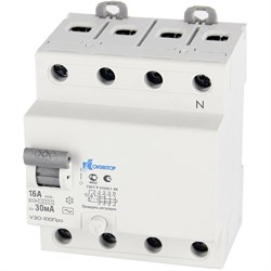 Выключатель дифференциального тока Контактор УЗО-100Про 4П 16А 100mA 7000560, тип AC - фото 67244