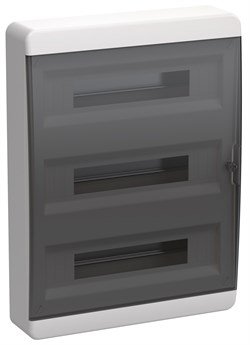 IEK TEKFOR Корпус пласт. ЩРН-П-54 IP41 черн. прозр. дверь - фото 68495