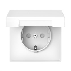 Systeme Electric ArtGallery Белый Розетка с заземл. со шторк. с крышк., 16А, IP20,  механизм, быстрозажим. клем. GAL000146S - фото 68738