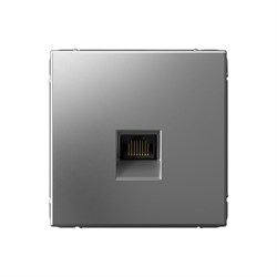 Systeme Electric ArtGallery Сталь Розетка компьютерная RJ45, кат. 5е, механизм GAL000983 - фото 68958