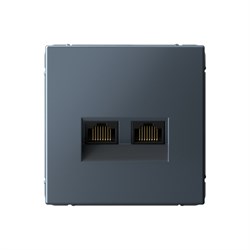 ArtGallery Грифель Розетка двойная компьютерная RJ45+RJ45, кат.6А, механизм GAL000788 - фото 69010