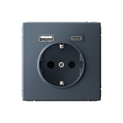 ArtGallery Грифель Розетка 16А с 2 USB A+C, 5В/2,4А/3,0А, 2х5В/1,5А, механизм GAL000732 - фото 69023