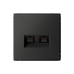 ArtGallery Базальт Розетка двойная компьютерная RJ45+RJ45, кат.6А, механизм GAL001488 - фото 69194