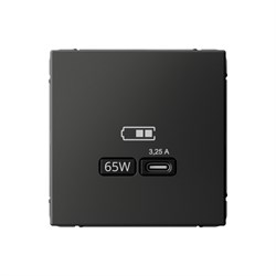 ArtGallery Базальт USB Розетка тип-С 65Вт высокоскоростная зарядка QC, PD, механизм GAL001427 - фото 69222