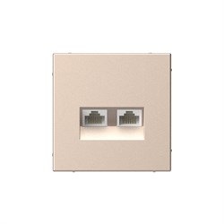 Systeme Electric ArtGallery Песочный Розетка двойная компьютерная RJ45+RJ45, кат. 5е, механизм GAL001285 - фото 69418