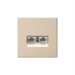 Systeme Electric ArtGallery Шампань Розетка двойная компьютерная RJ45+RJ45, кат. 5е, механизм GAL000585 - фото 69532
