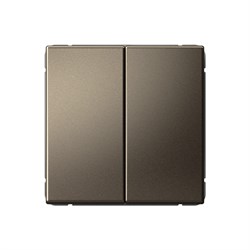 ArtGallery Мокко Выключатель 2-клавишный кнопочный, сх.2, 10А, механизм GAL000617 - фото 69546
