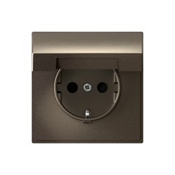 Systeme Electric ArtGallery Мокко Розетка с заземл. со шторк. с крышк., 16А, IP20,  механизм, быстрозажим. клем. GAL000646S - фото 69561