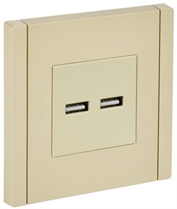 IEK FORTE&PIANO Ваниль Розетка USB A+A 3,1А FP449 FP-U21-D31-K10 - фото 69693