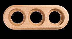 Bironi бук натурель рамка 3-ая для монтажа с декоративной трубой (1 выход) BF1-630-10/T - фото 70361