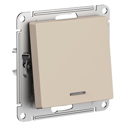 Systeme Electric AtlasDesign песочный переключатель 1-клавишный с подсветкой, сх.6а, 10АХ, механизам ATN001263 - фото 70883