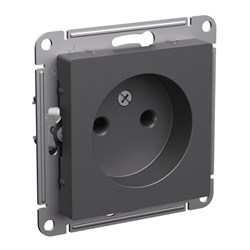 Systeme Electric AtlasDesign базальт розетка без заземления, без шторок, 16А, механизм ATN001441 - фото 71223