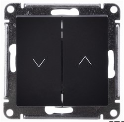 Systeme Electric AtlasDesign базальт выключатель 2-клавишный жалюзи, 10А, механизм ATN001419 - фото 71239