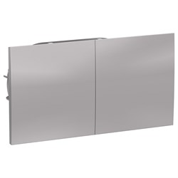 Systeme Electric AtlasDesign алюминий розетка с заземлением, двойная, со шторками, с крышкой, 16А, в сборе ATN000328 - фото 71407