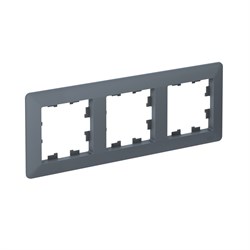 Systeme Electric AtlasDesign Air Грифель/дымчатый черный Рамка 3-ая ATN220703 - фото 71565