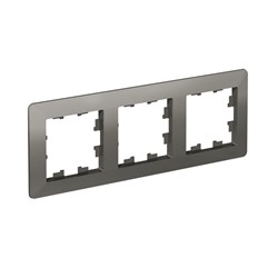 Systeme Electric AtlasDesign Air Сталь/дымчатый черный Рамка 3-ая ATN220903 - фото 71569