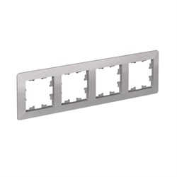 Systeme Electric AtlasDesign Air Алюминий/дымчатый черный Рамка 4-ая ATN220304 - фото 71573