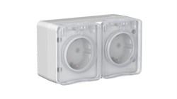 Systeme Electric AtlasDesign Profi54 Наруж Серый Розетка двойная с/з со шт.16А ATN543026 - фото 71610