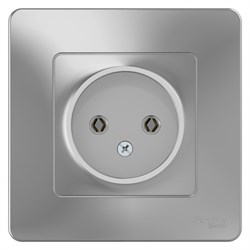 Blanca внутренняя алюминий розетка без заземления без шторок 16А, 250В BLNRS000013 - фото 72351