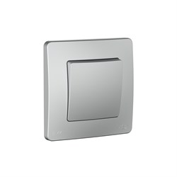 Systeme Electric Blanca внутр Алюминий Переключатель 1-клавишный IP44, 10A, 250В BLNVS410603 - фото 72361