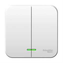 Blanca наружняя белый выключатель 2-клавишный 6А, 250B, монтажная пластина BLNVA065021 - фото 72540