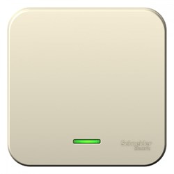 Blanca наружняя молочная переключатель 1-клавишный с подсветкой 10А, 250B, изолированная пластина BLNVA106112 - фото 72606