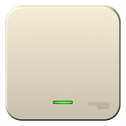 Blanca наружняя молочная выключатель 1-клавишный с подсветкой, 6А, 250В BLNVA061102 - фото 72650