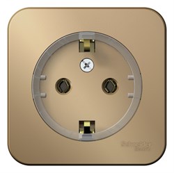 Blanca наружняя титан розетка с заземлением, без шторок, (компакт) 16А, 250В, изолированная пластина BLNRA110114 - фото 72697