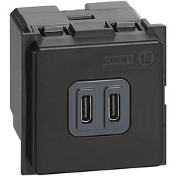 BTicino Living now зарядное устройство USB Стандарты С-С 3000мА 2 мод K4286C2 - фото 72815