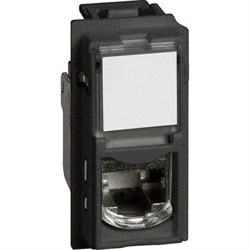 BTicino Living now чёрный розетка компьютерная RJ45 cat6 UTP 1 мод KG4279C6 - фото 72910